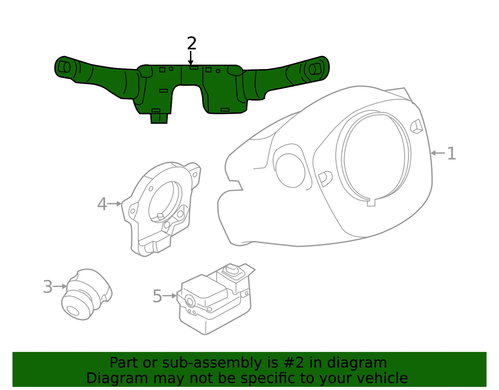 Multi-Function Switch - Nissan (25560-1AA5E) - view 2