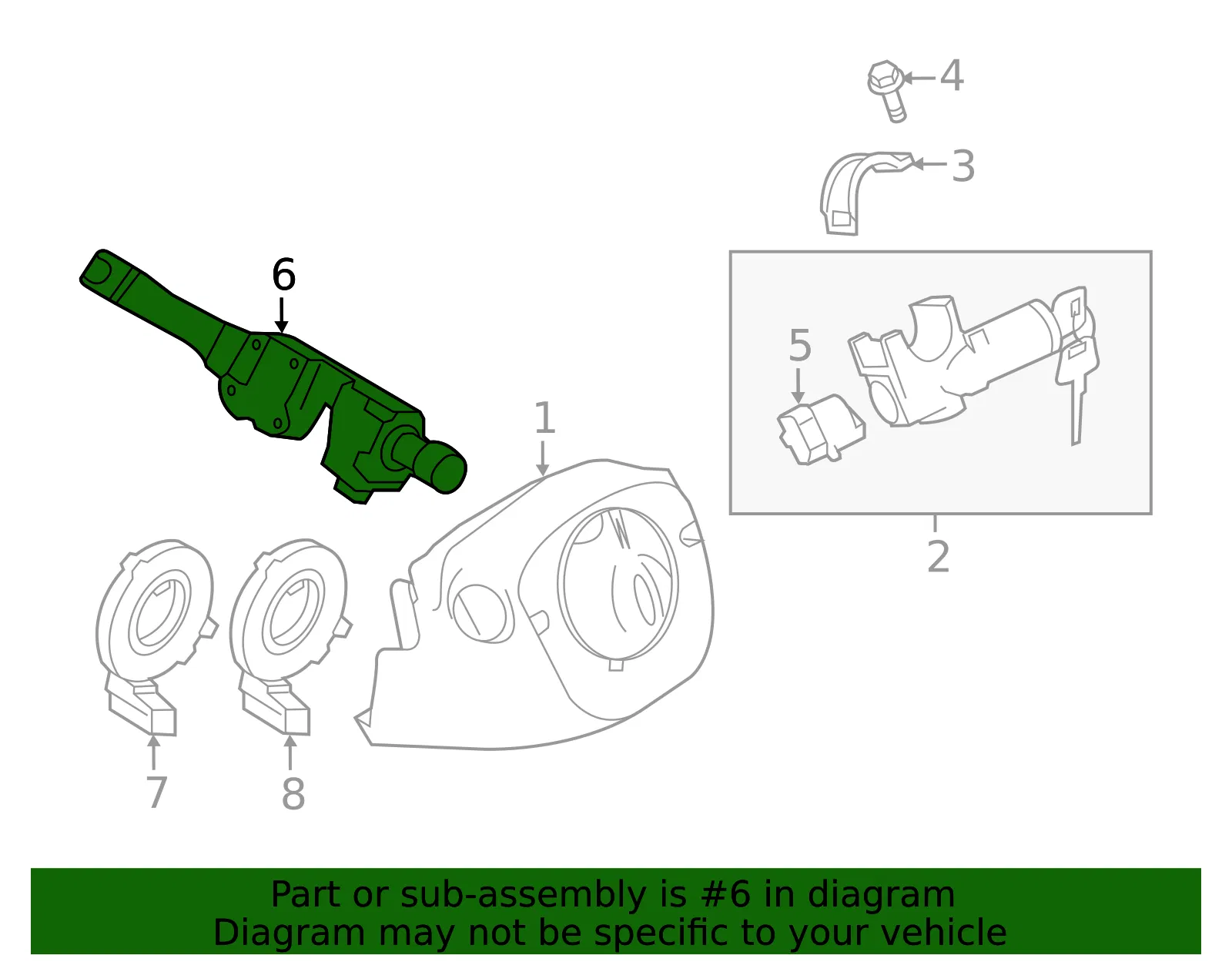 Multi-Function Switch - Nissan (25560-1HK6A) - view 3