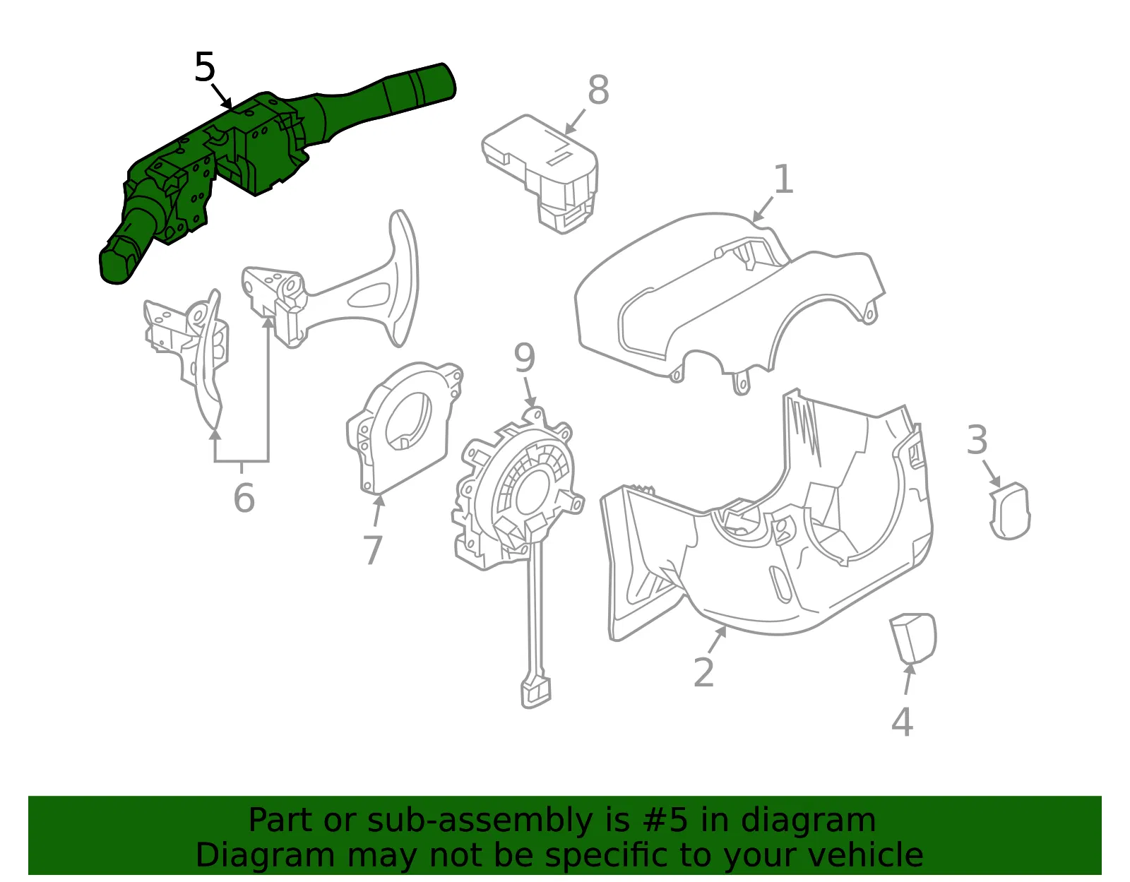 Multi-Function Switch - Nissan (25560-3GY0E) - view 2
