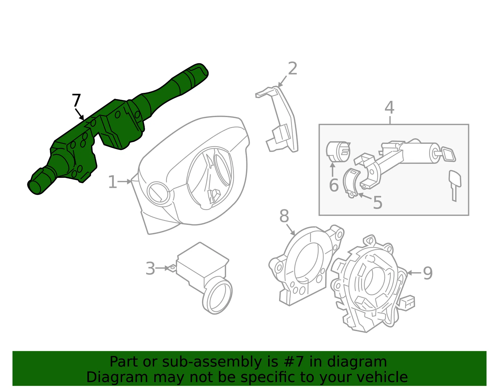 Multi-Function Switch - Nissan (25560-3SH0A) - view 2