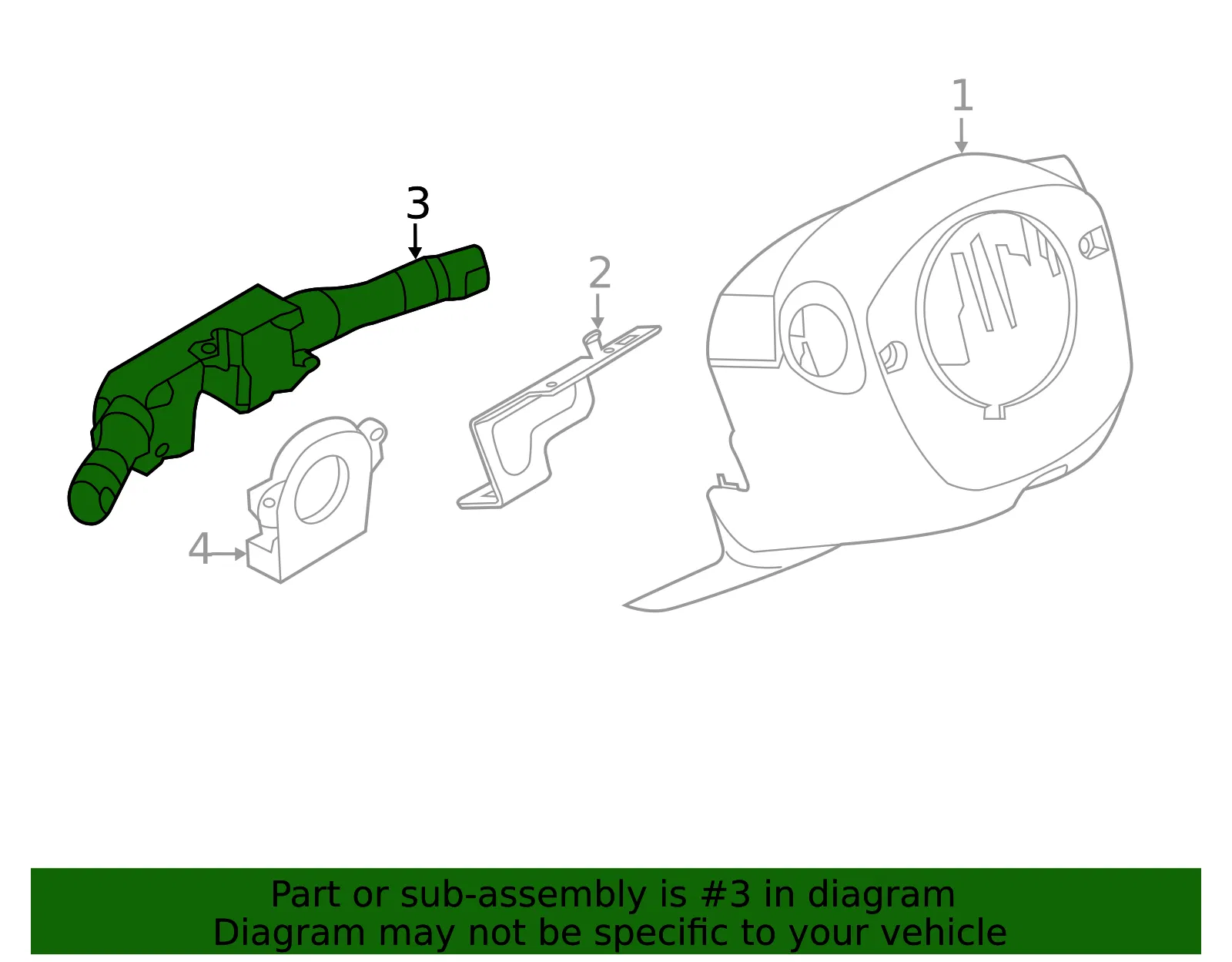 Combination Switch Assembly - Nissan (25560-3XA2A) - view 2