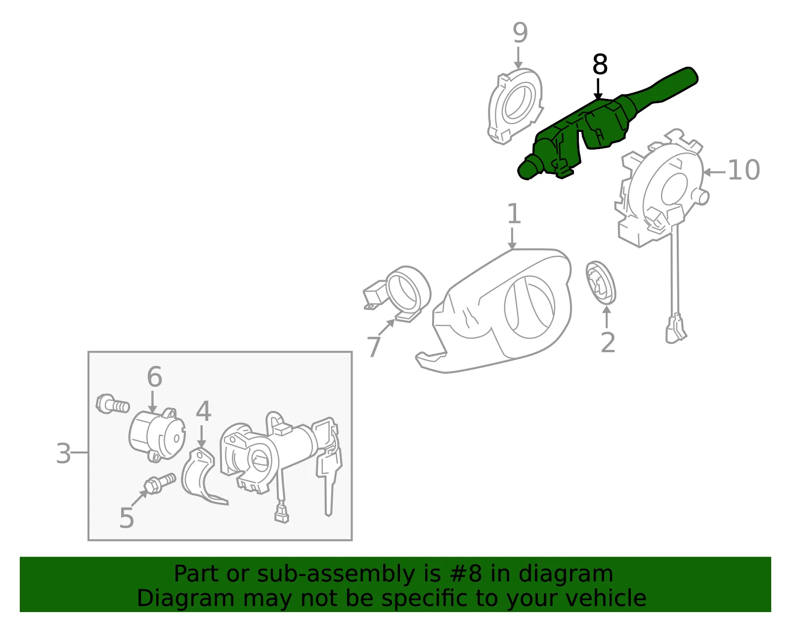 Multi-Function Switch - Nissan (25560-3XA2C) - view 2