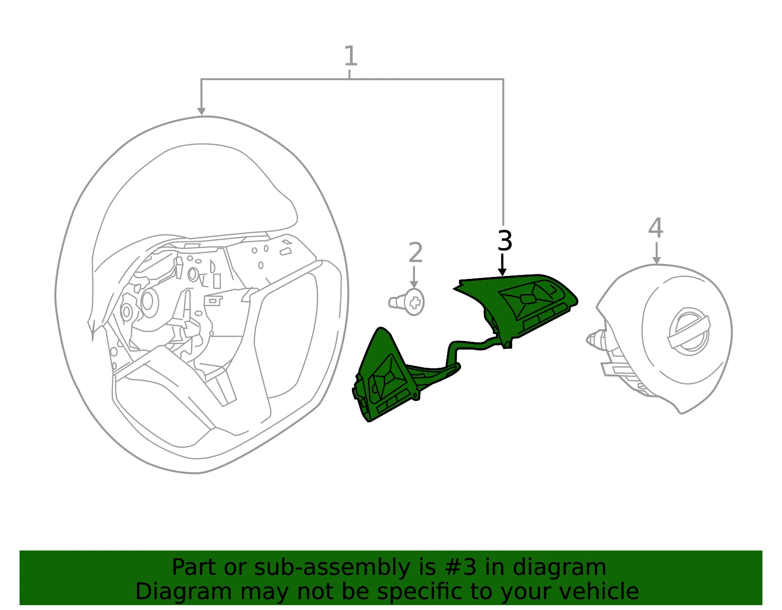 Combination Switch - Nissan (25560-4CB5C) - view 2