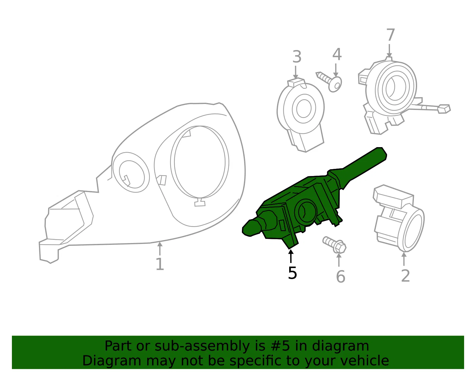 Multi-Function Switch - Nissan (25560-5RL0A) - view 2