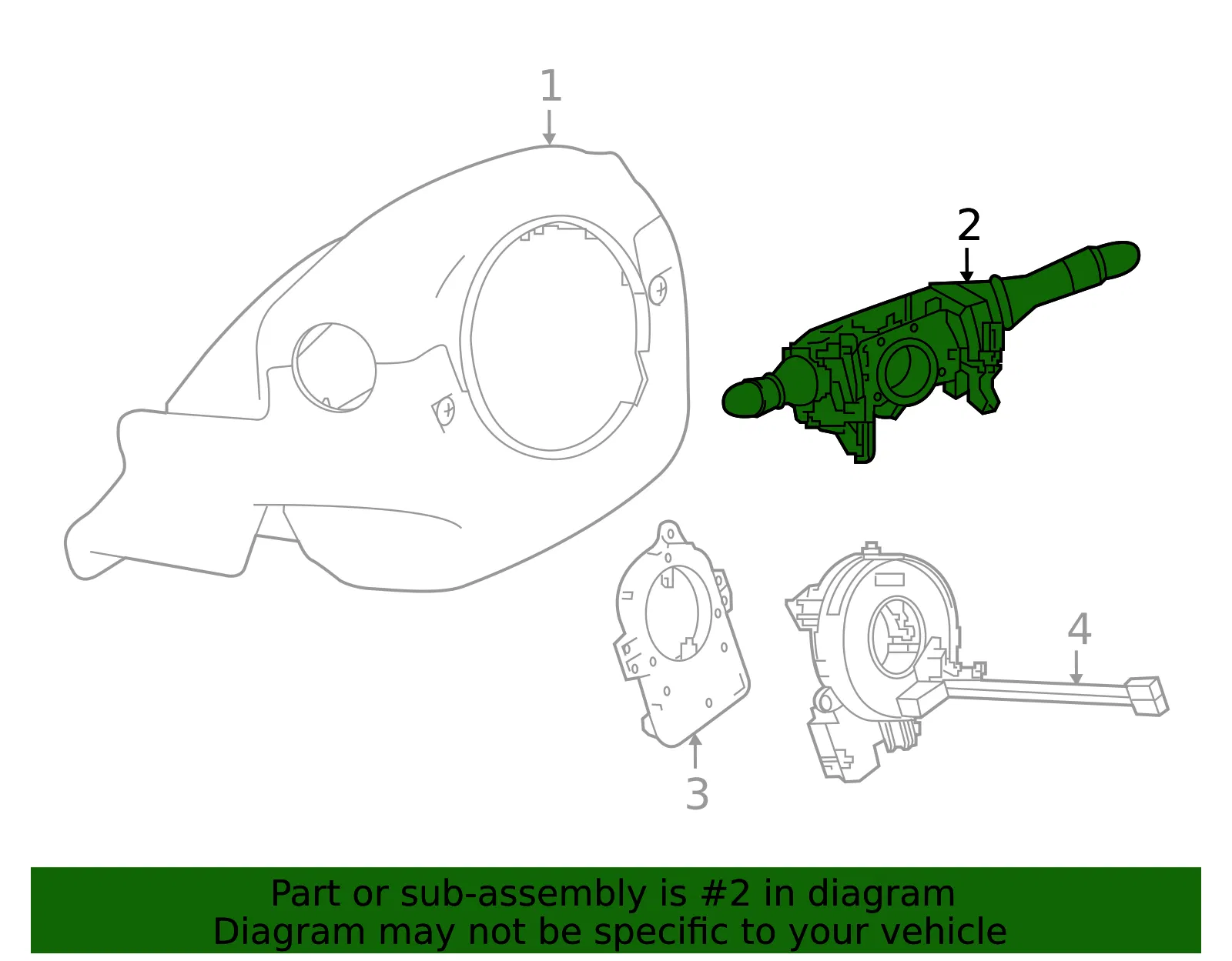 Multi-Function Switch - Nissan (25560-6CA2C) - view 6