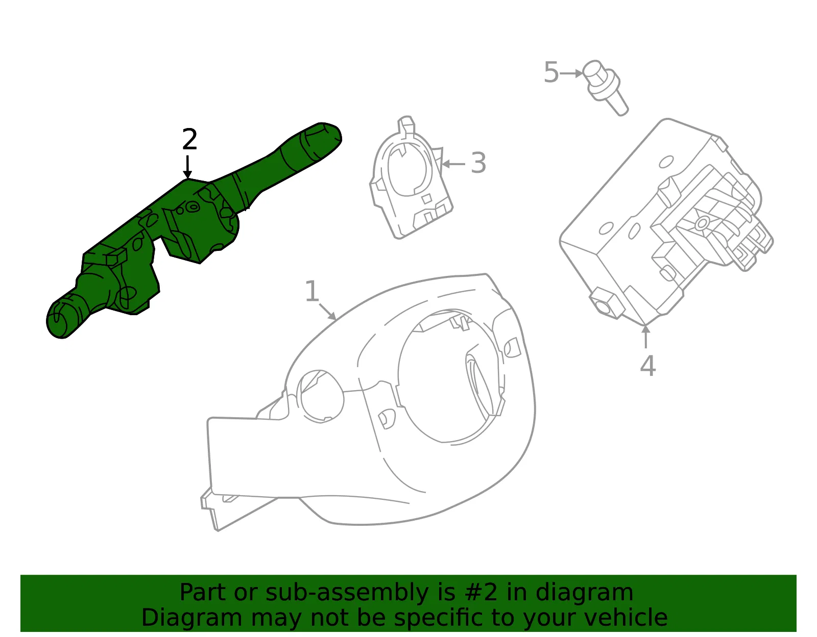 Multi-Function Switch - Nissan (25560-6LB0E) - view 2
