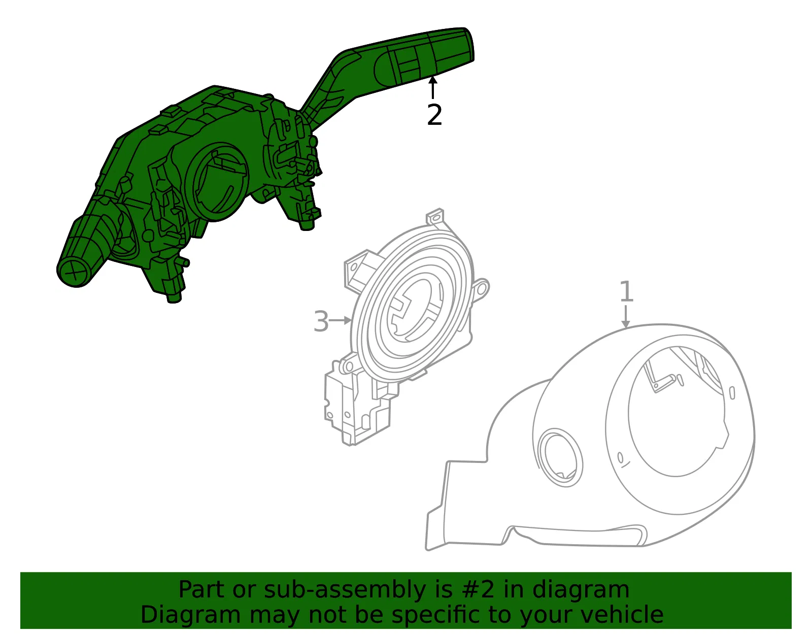 Multi-Function Switch - Nissan (25560-6RR5A) - view 2
