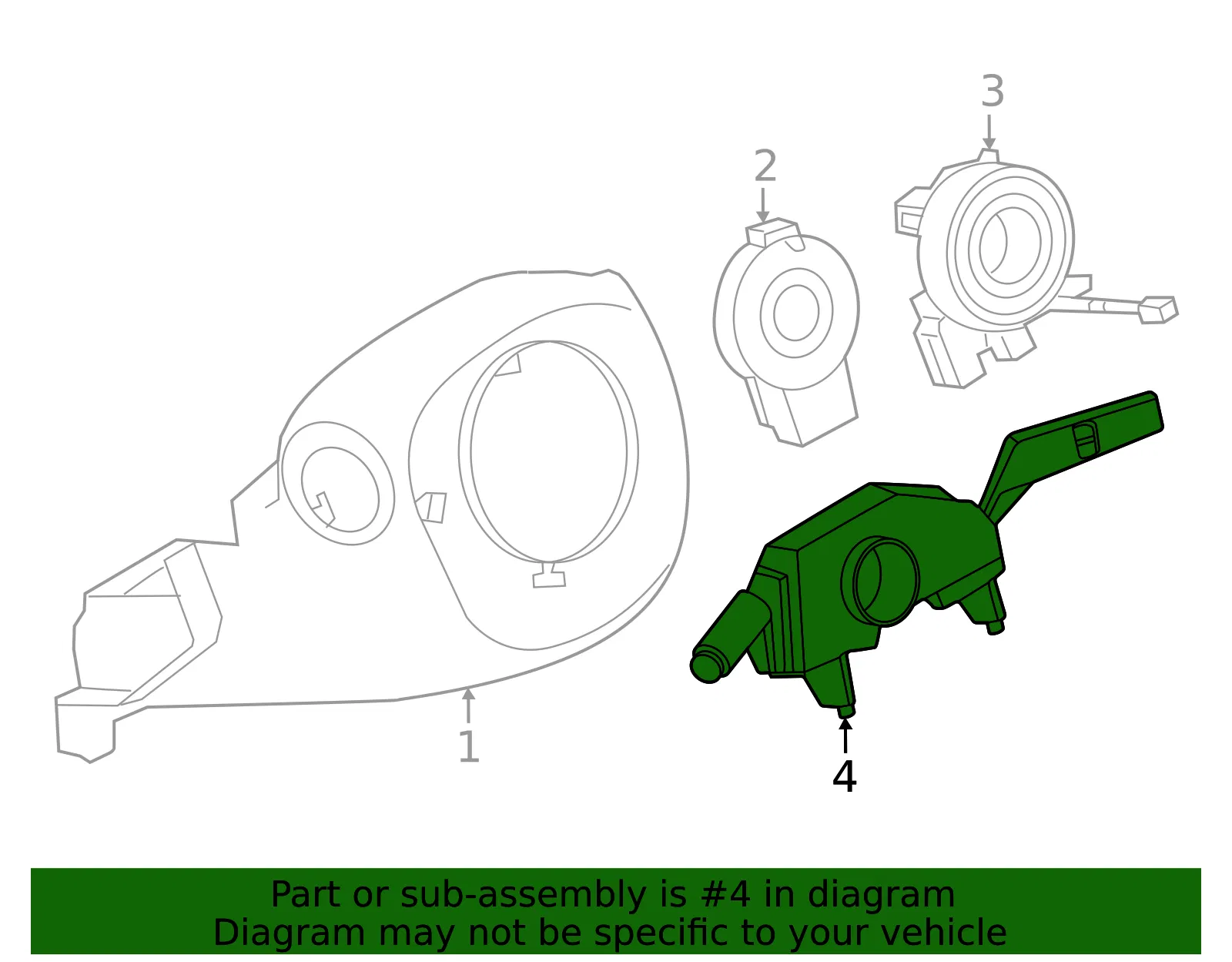 Multi-Function Switch - Nissan (25560-7BA5A) - view 2