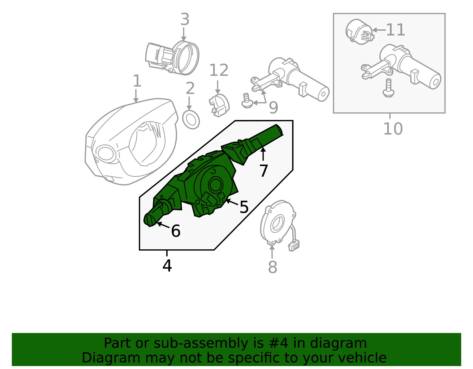 Multi-Function Switch - Nissan (25560-9BM0C) - view 3