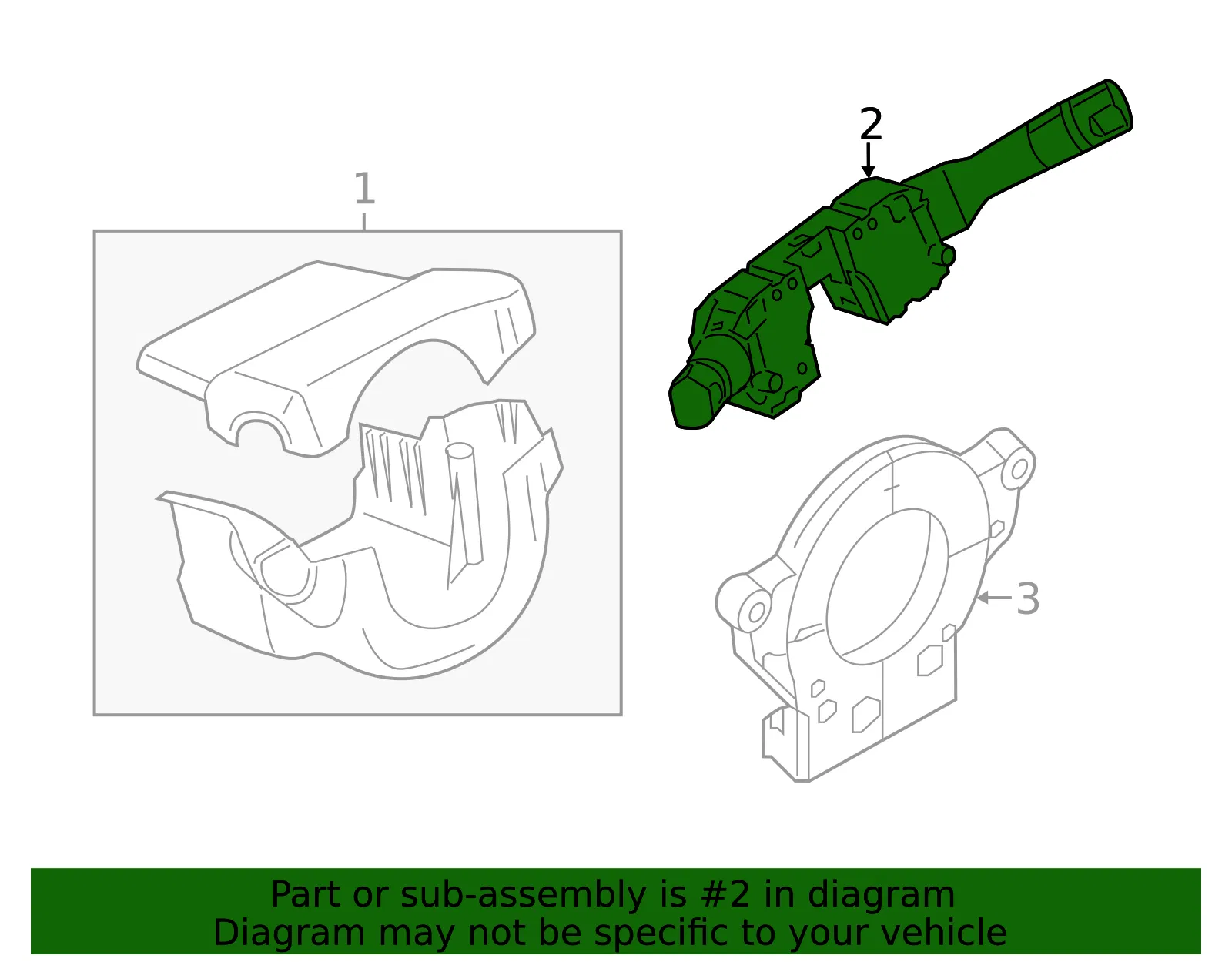Multi-Function Switch - Nissan (25560-9BU1B) - view 2