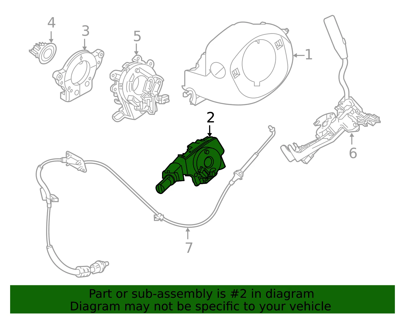 Multi-Function Switch - Nissan (25560-EZ01A) - view 2