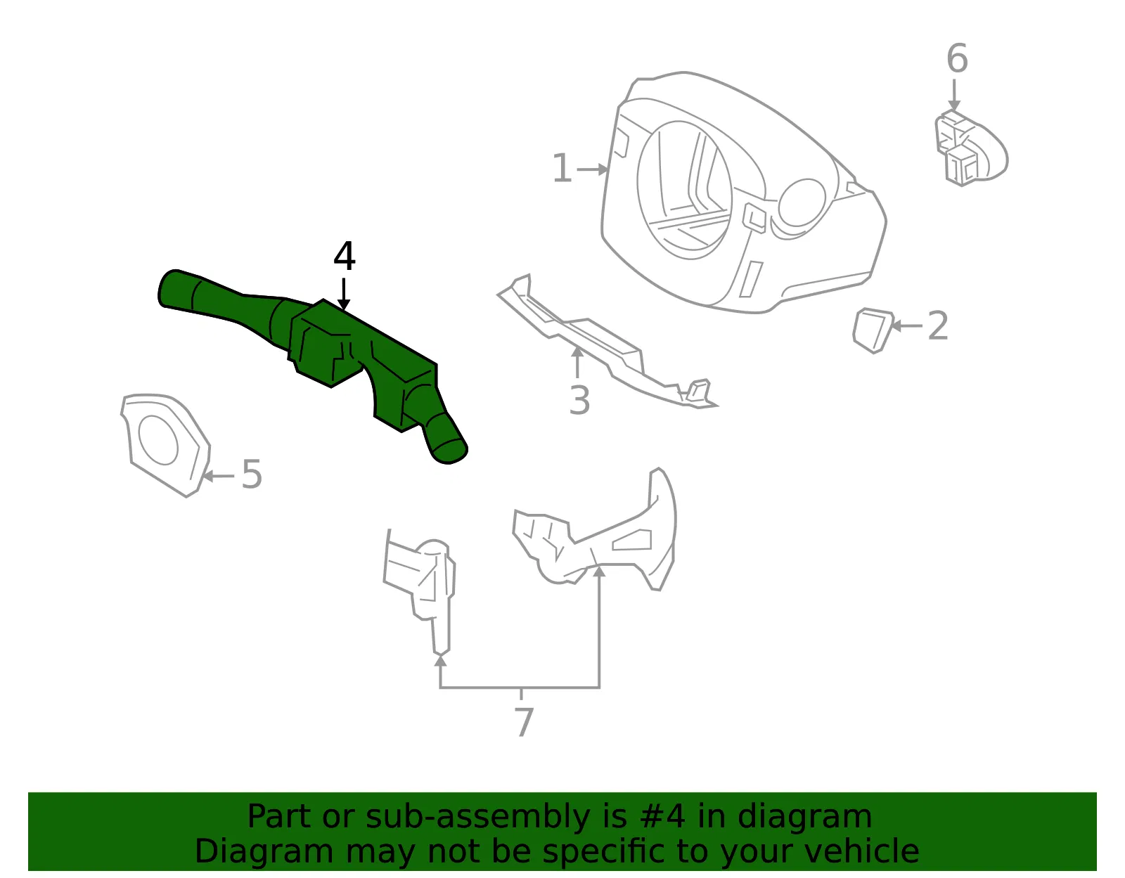 Multi-Function Switch - Nissan (25560-KB51A) - view 2