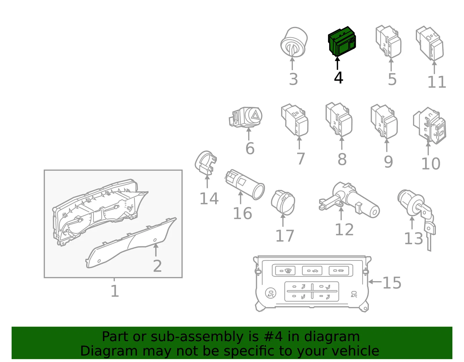 Switch - Nissan (25570-9N01A) - view 4
