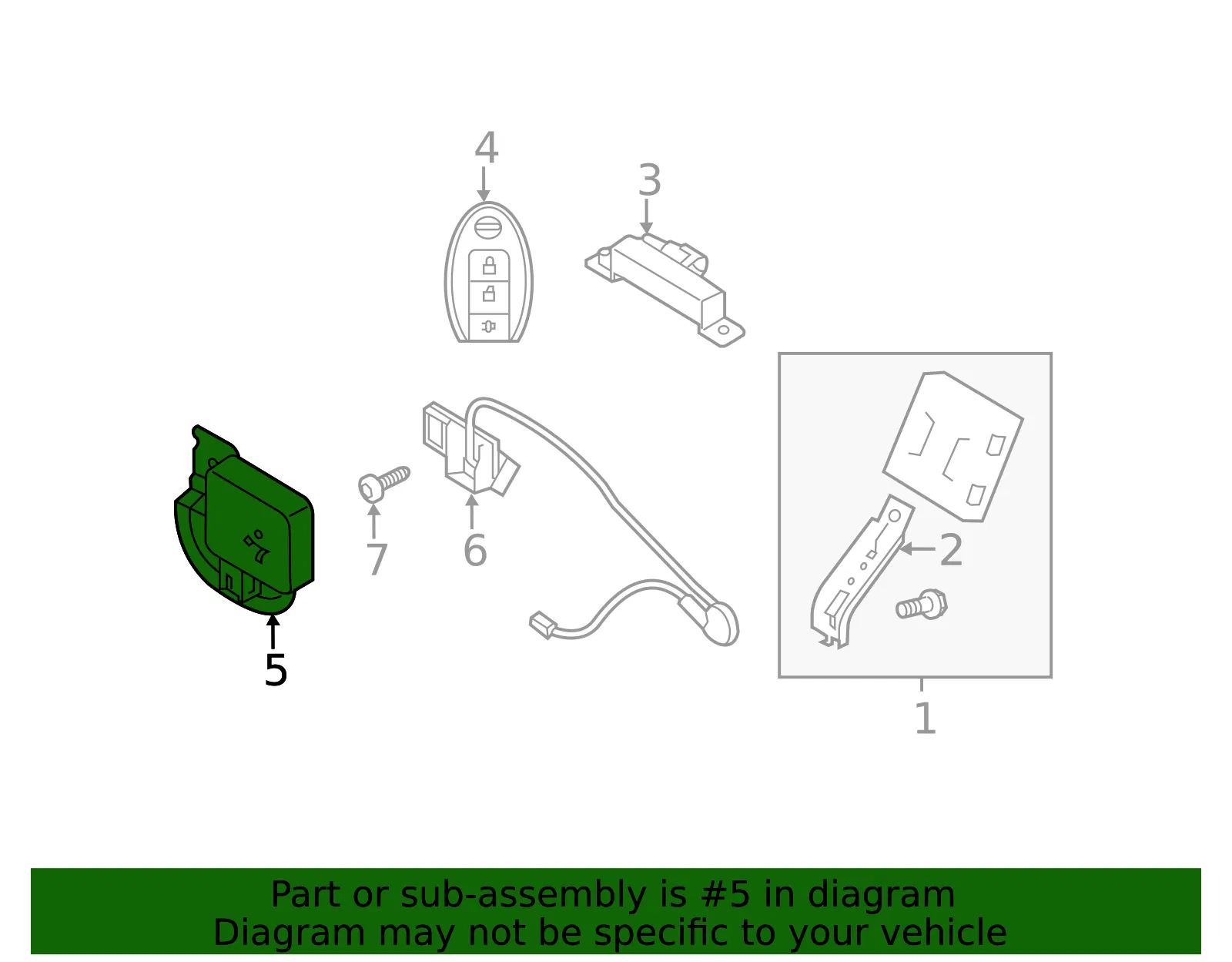 Buzzer Switch - Nissan (25640-3NK7E) - view 3