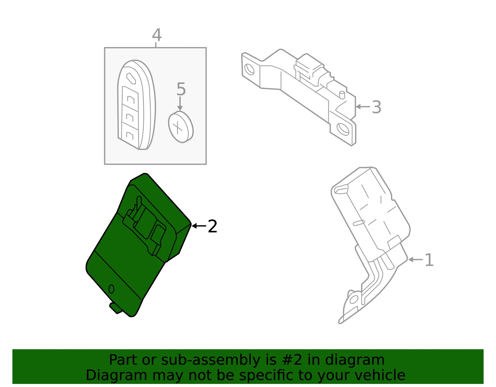 Buzzer Switch - Nissan (25641-3TA1D) - view 2