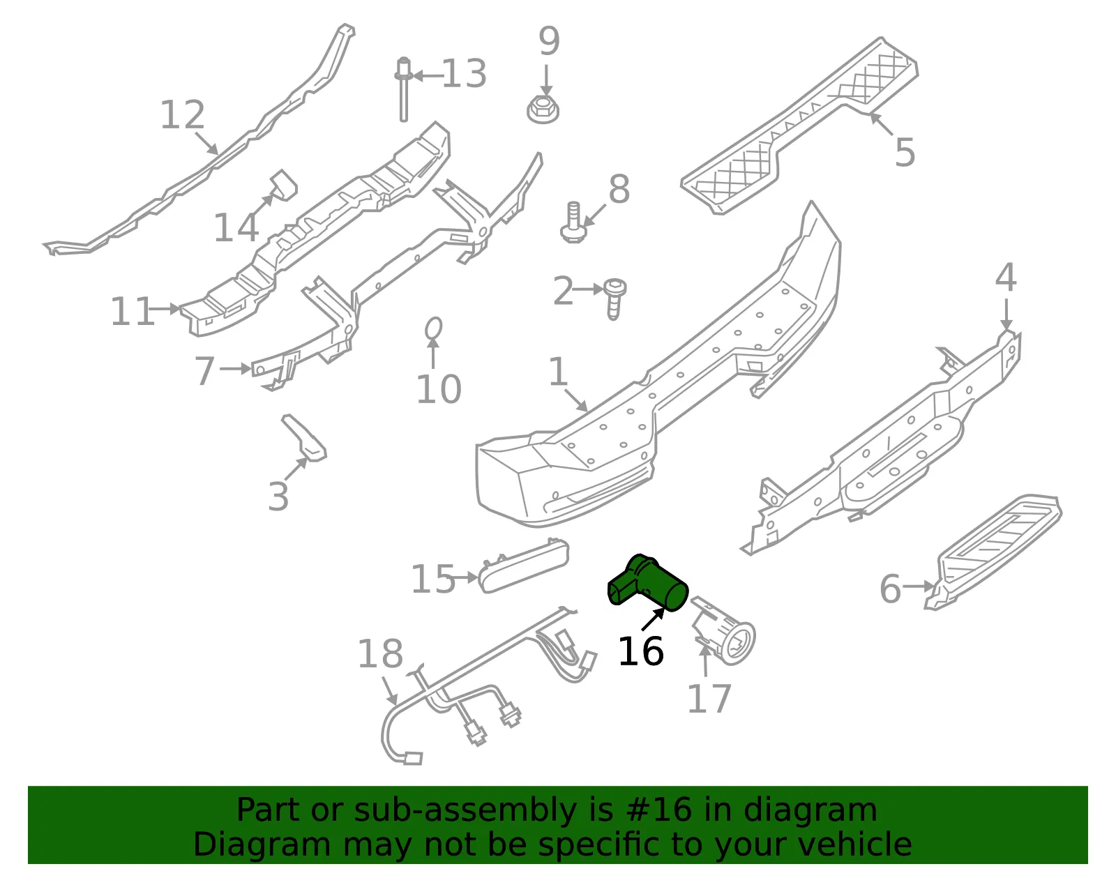 Parking Aid Sensor - Nissan (25994-9GG0B) - view 2