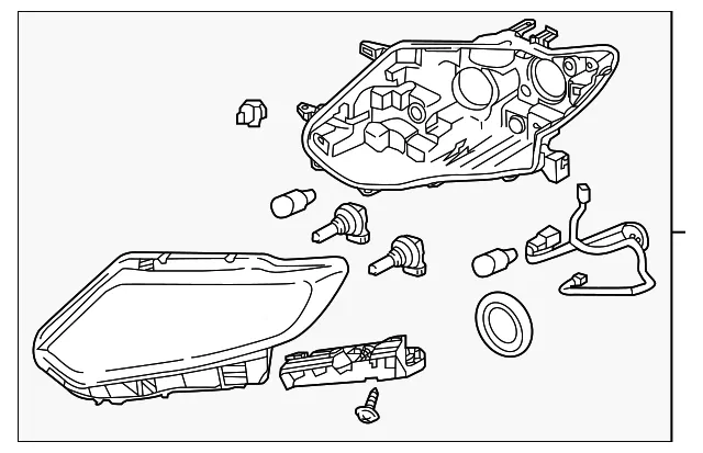 Headlamp Assembly - Passenger Side (RH) - Nissan (26010-4BA2A)