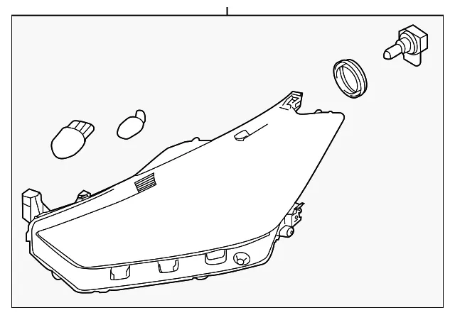 Headlamp Assembly - Passenger Side (RH) - Nissan (26010-5RL4A)
