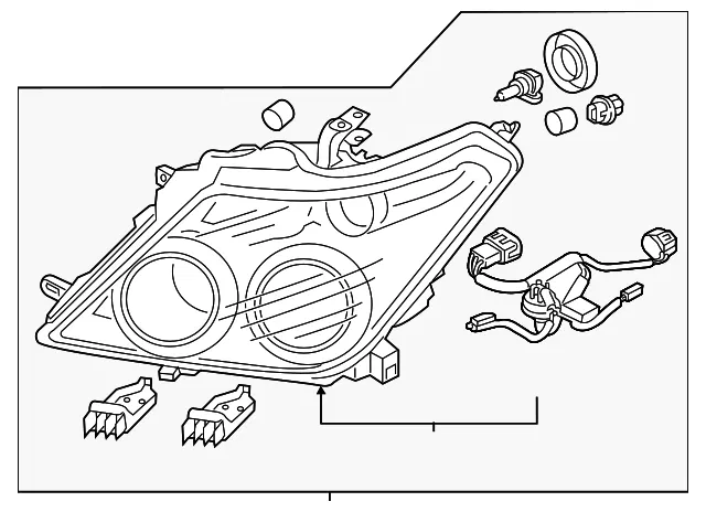 Headlamp Assembly - Passenger Side (RH) - Nissan (26010-5ZW0A)