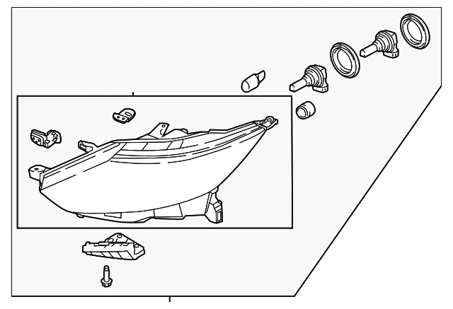 Headlamp Assembly - Passenger Side (RH) - Nissan (26010-6MA0A)
