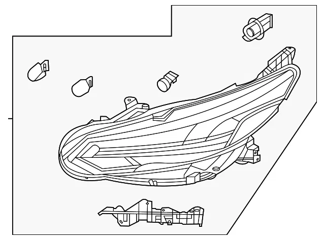 Headlight Assembly - Nissan (26010-6MW0A)