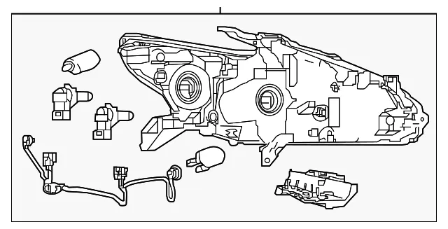 Headlamp Assembly - Passenger Side (RH) - Nissan (26010-9HS9B)