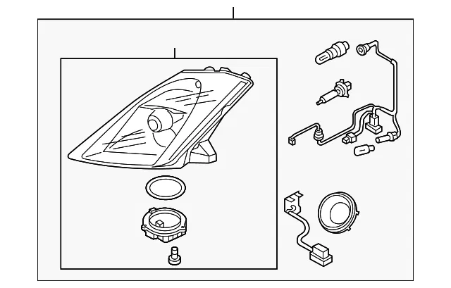 Headlamp Assembly - Passenger Side (RH) - Nissan (26010-CF40B)