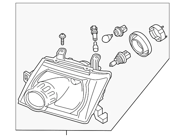 Headlamp Assembly - Passenger Side (RH) - Nissan (26010-EA025)