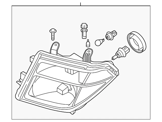 Headlamp Assembly - Passenger Side (RH) - Nissan (26010-EA525)