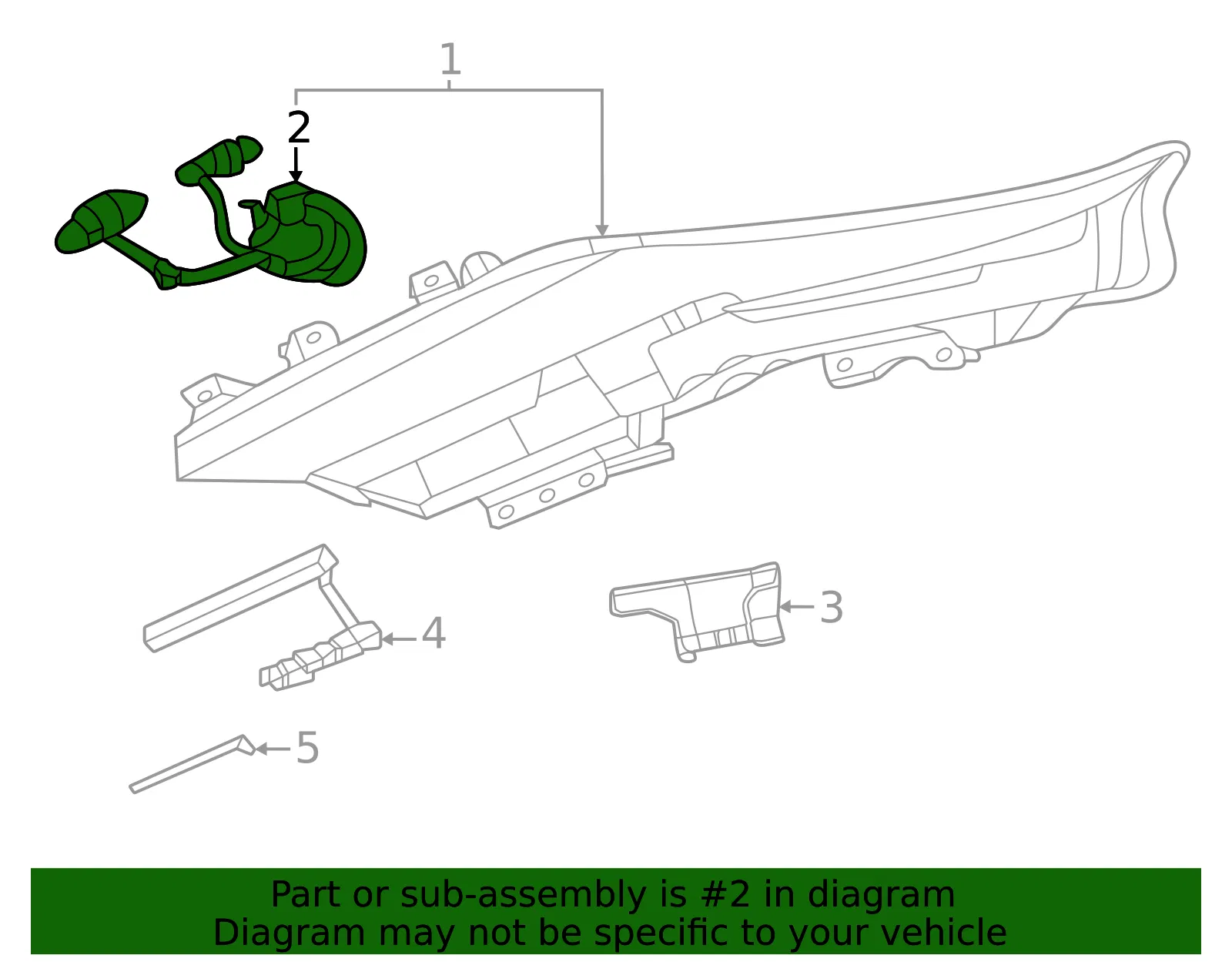 Headlamp Harness Assembly - Nissan (26038-5MP1A) - view 2