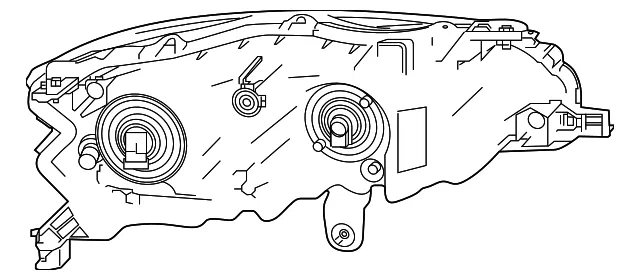 Headlamp Assembly - Driver's Side (LH) - Nissan (26060-6CA5B)