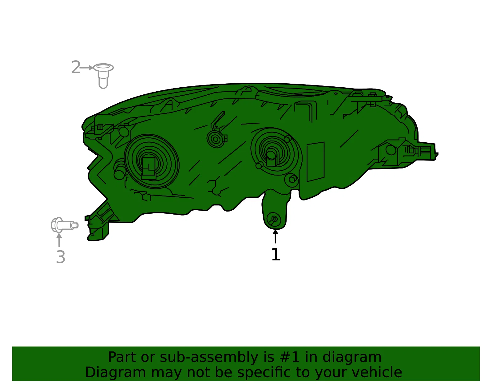 Headlamp Assembly - Driver's Side (LH) - Nissan (26060-6CA5B) - view 2