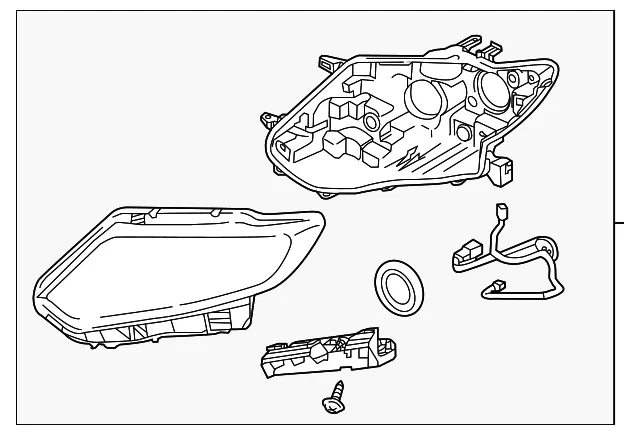 Headlamp Assembly - Driver's Side (LH) - Nissan (26060-6FL7A)