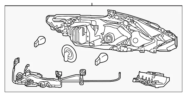 Headlamp Assembly - Driver's Side (LH) - Nissan (26060-9HS3B)