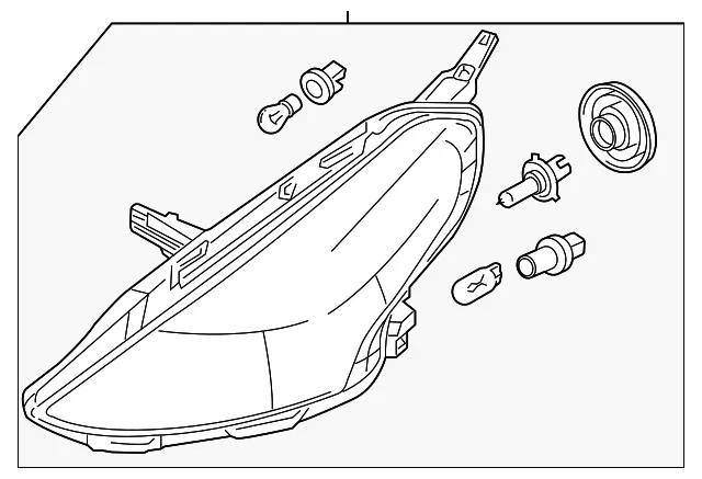 Headlamp Assembly - Driver's Side (LH) - Nissan (26060-9KK0A)