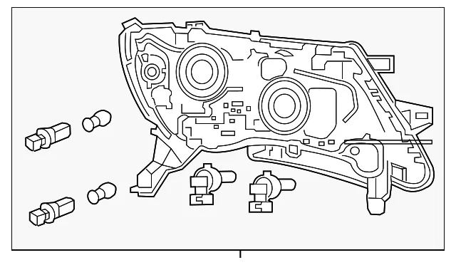 Headlamp Assembly - Driver's Side (LH) - Nissan (26060-9PF9A)