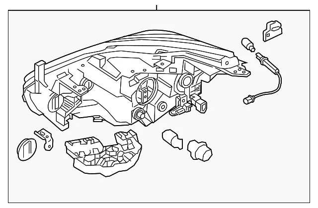 Headlamp Assembly - Driver's Side (LH) - Nissan (26060-9UE5C)