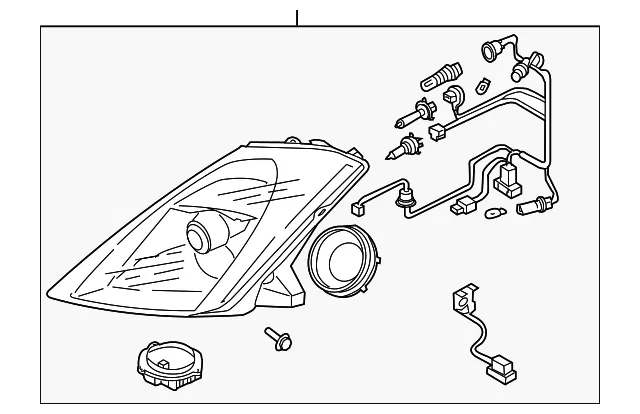 Headlamp Assembly - Driver's Side (LH) - Nissan (26060-CD027)