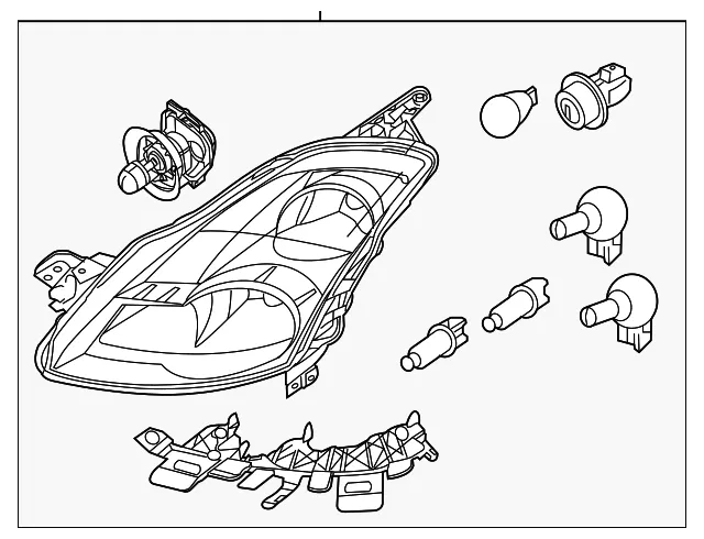Headlamp Assembly - Driver's Side (LH) - Nissan (26060-ZX20A)