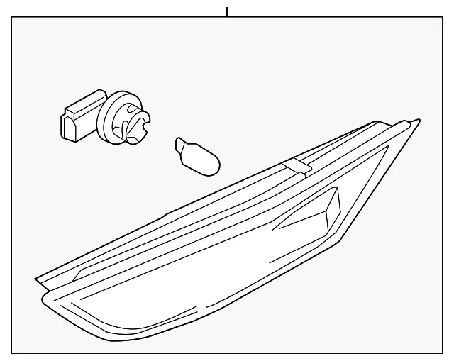 Marker Lamp Assembly - Driver's Side (LH) - Nissan (26185-62B0A)
