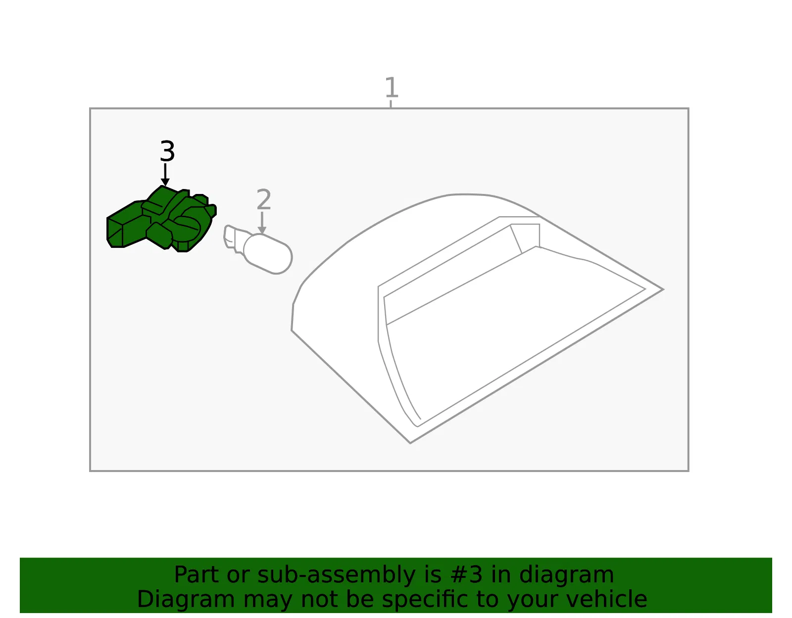 Center High Mount Stop Light Socket - Nissan (26260-JX00A) - view 3