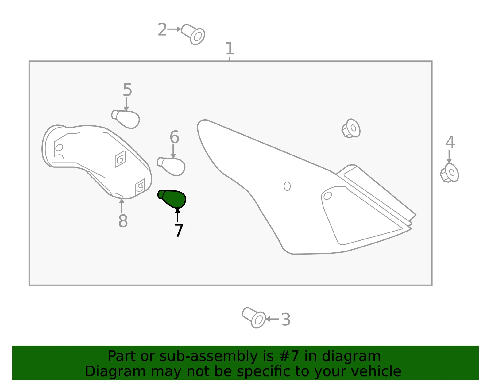 Backup Lamp Bulb - Nissan (26271-8993A) - view 2