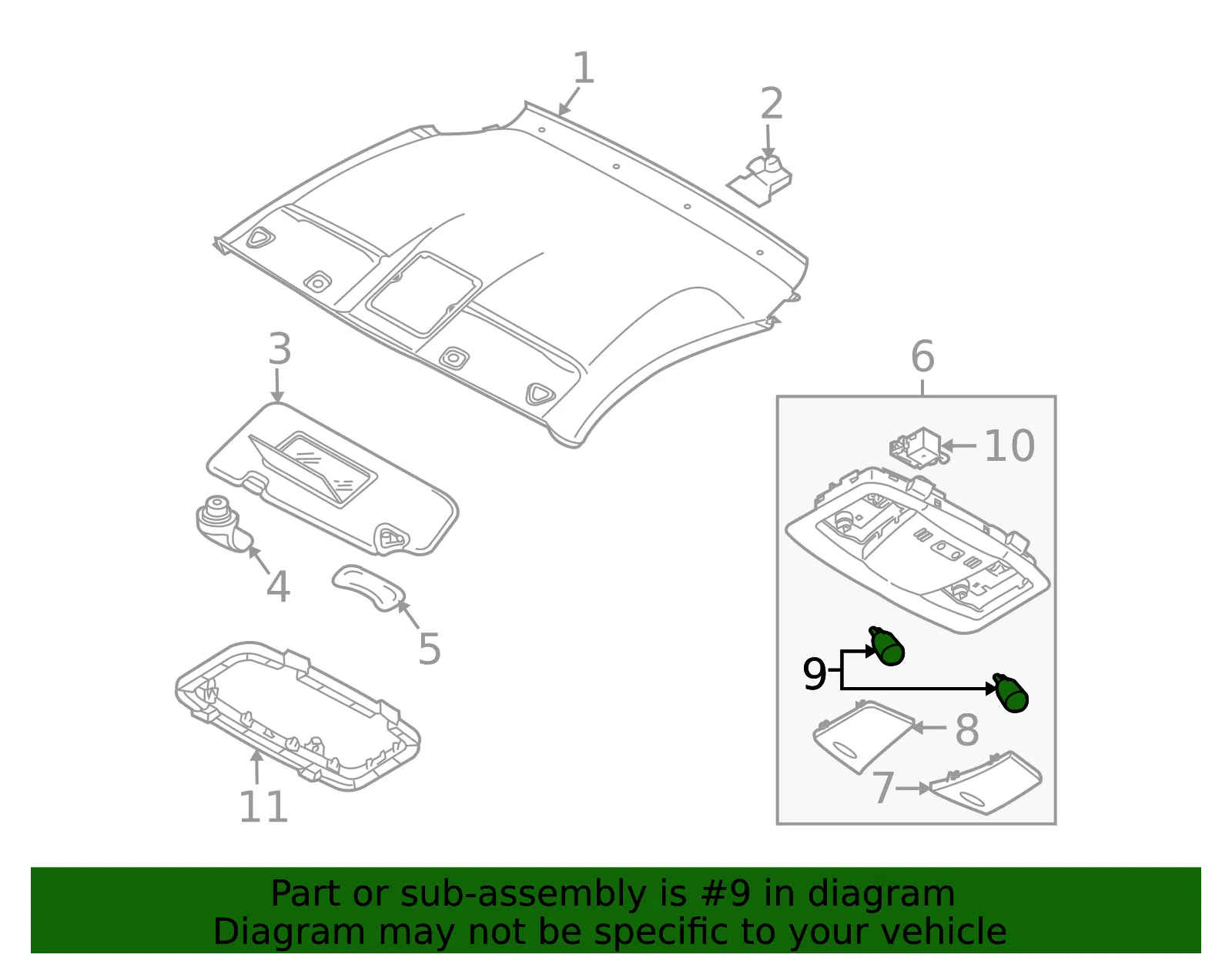 Bulb - Nissan (26282-JK00A) - view 2