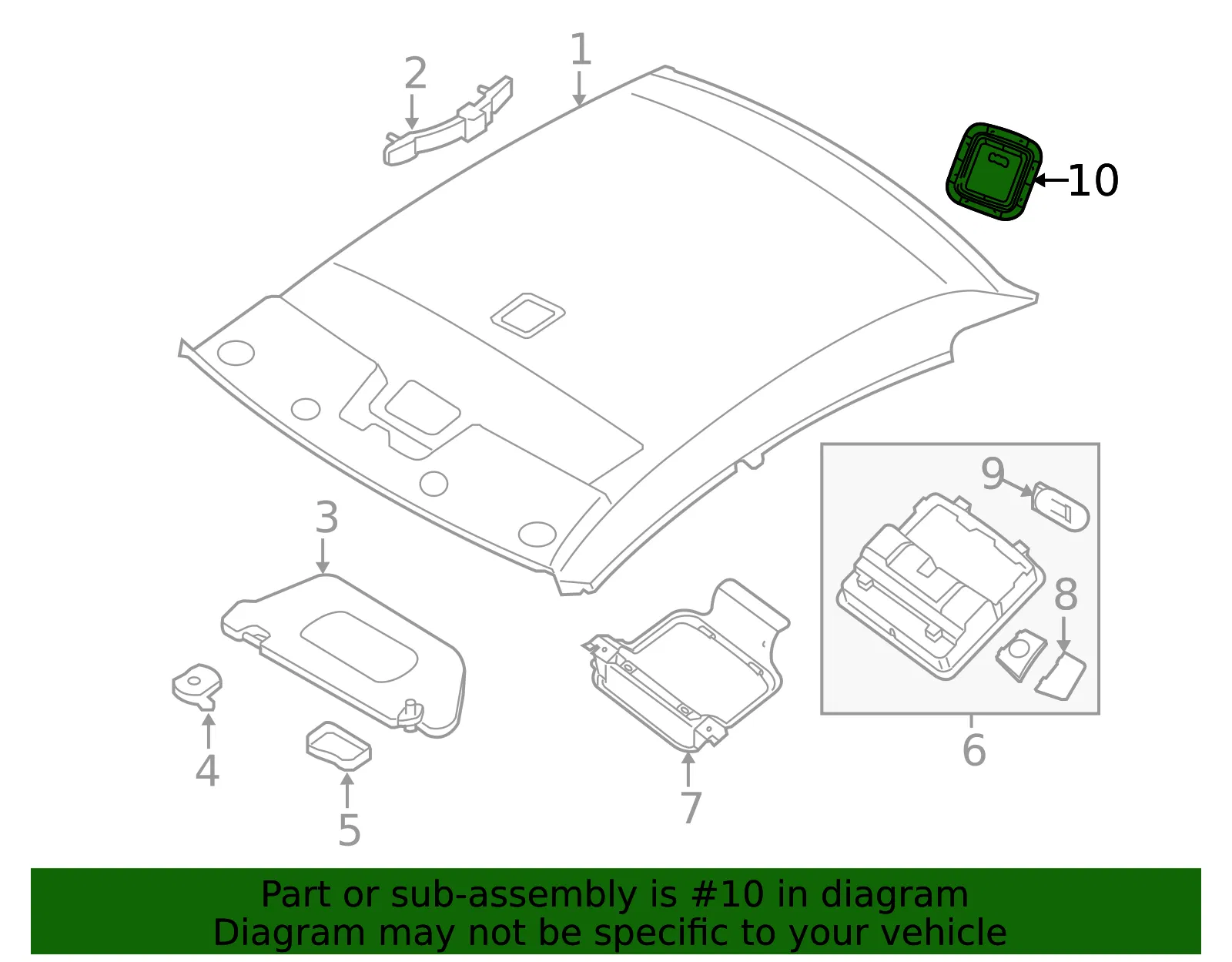 Dome Light - Nissan (26410-JB00A) - view 2