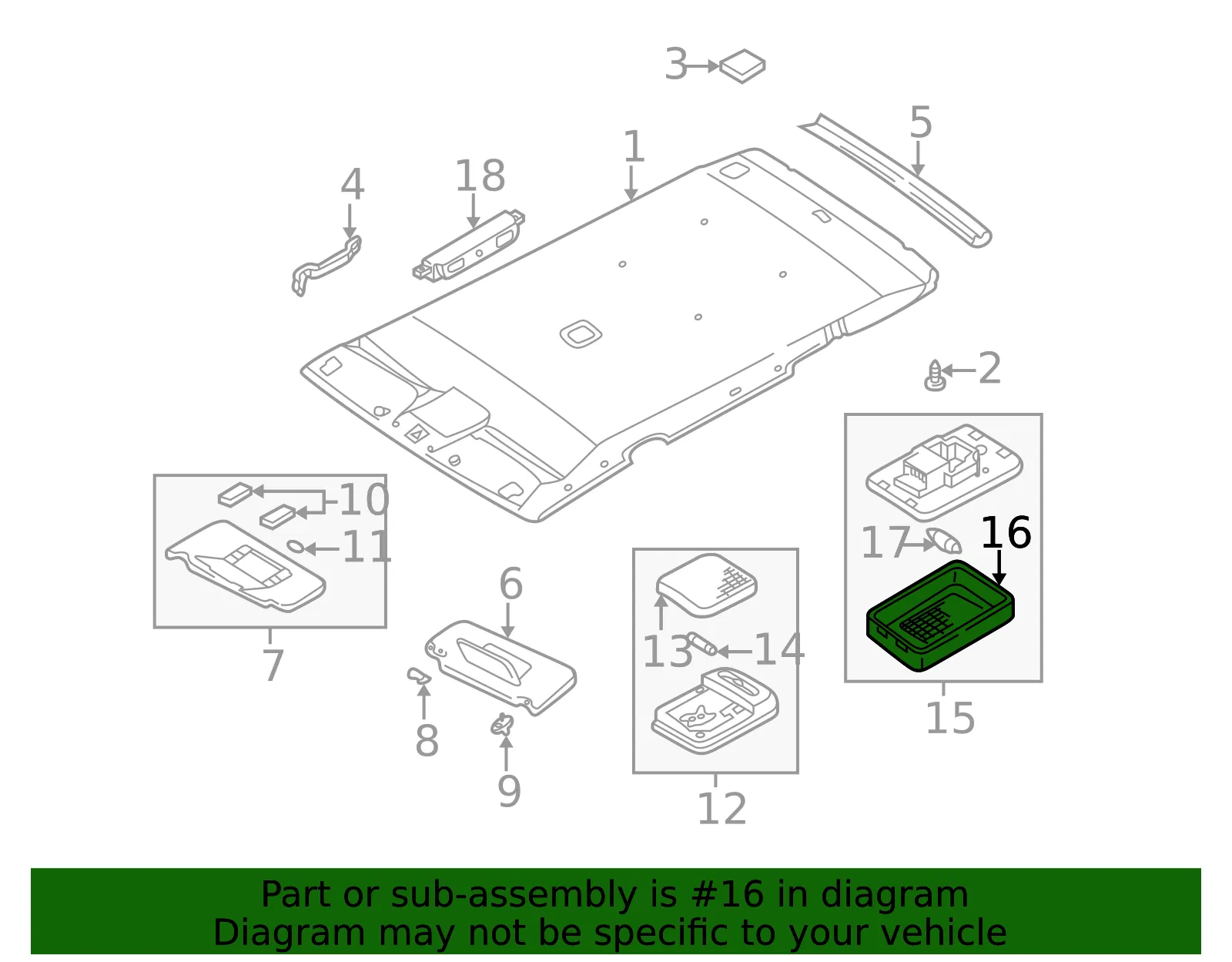Courtesy Light Lens - Nissan (26411-17F00) - view 2