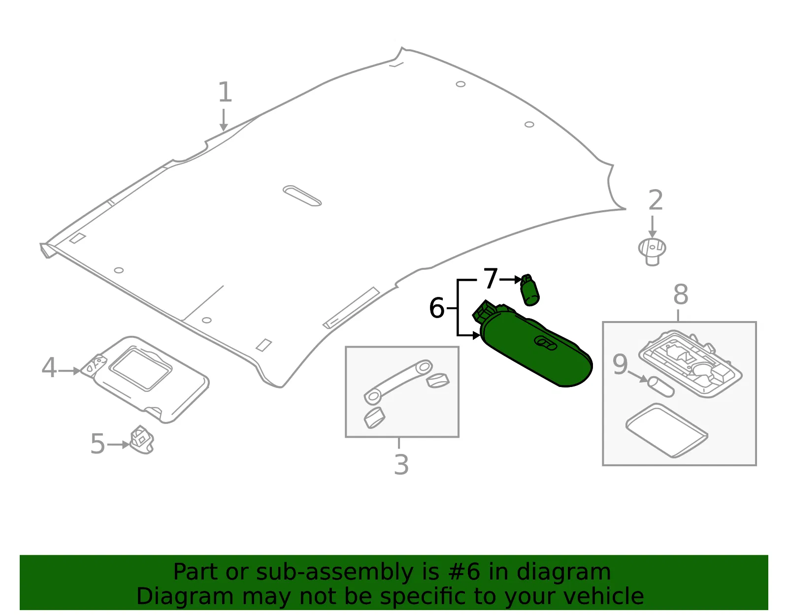 Map Lamp Assembly - Nissan (26430-2FJ2A) - view 3