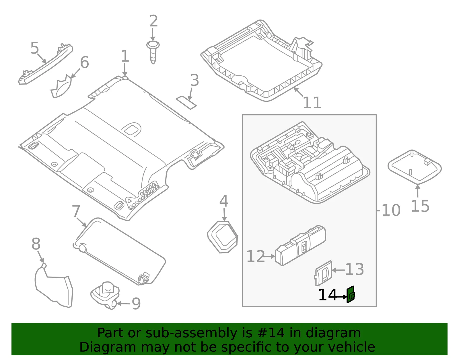 Switch - Nissan (26463-9FV3C) - view 2