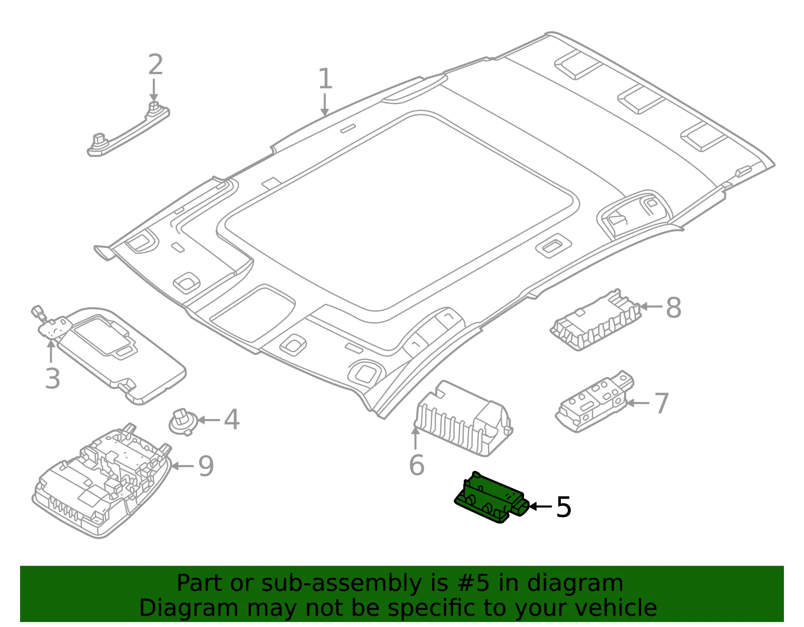 Vanity Lamp - Nissan (26486-5MP0A) - view 2
