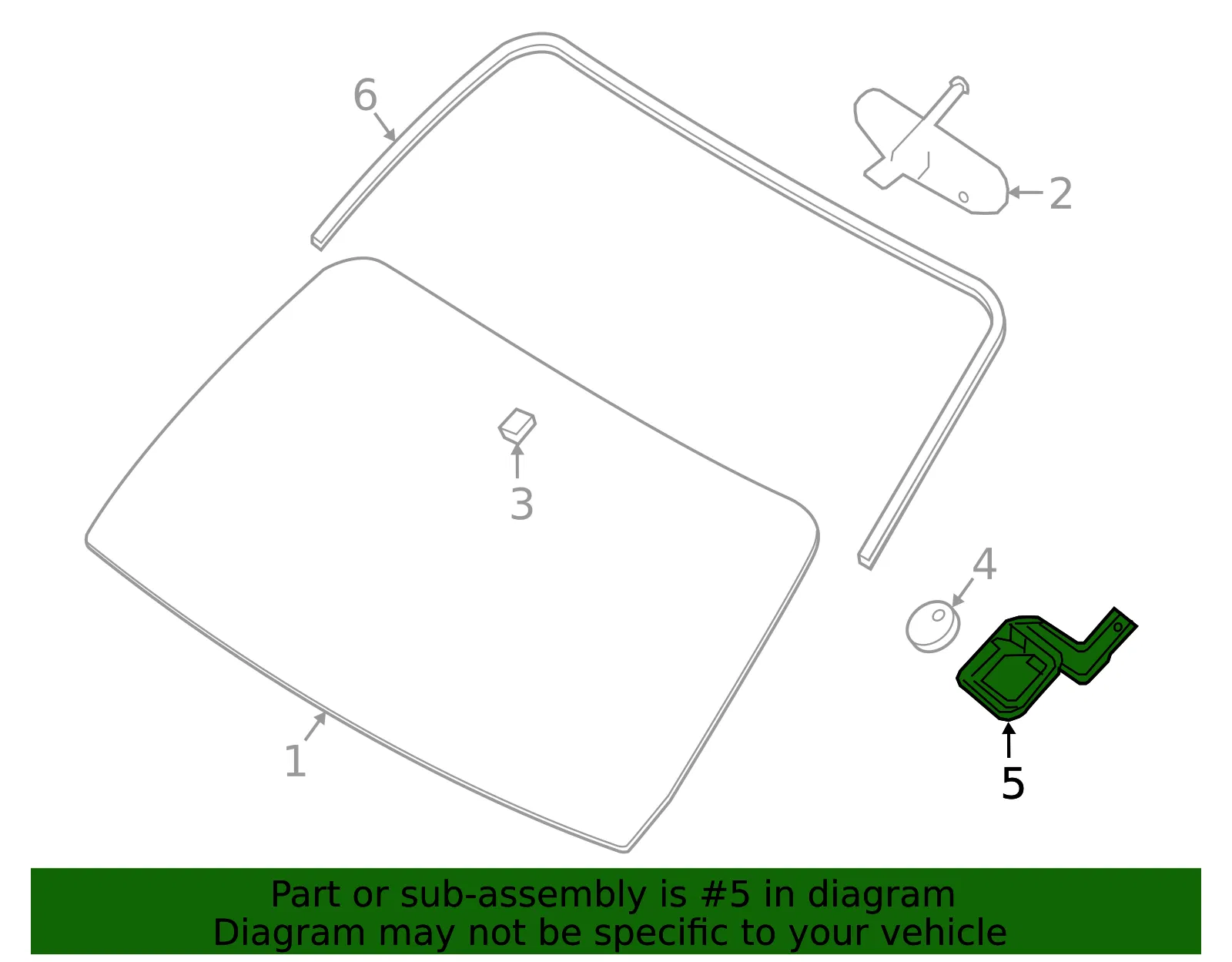 Rain Sensor Cover - Nissan (26498-EZ00A) - view 2