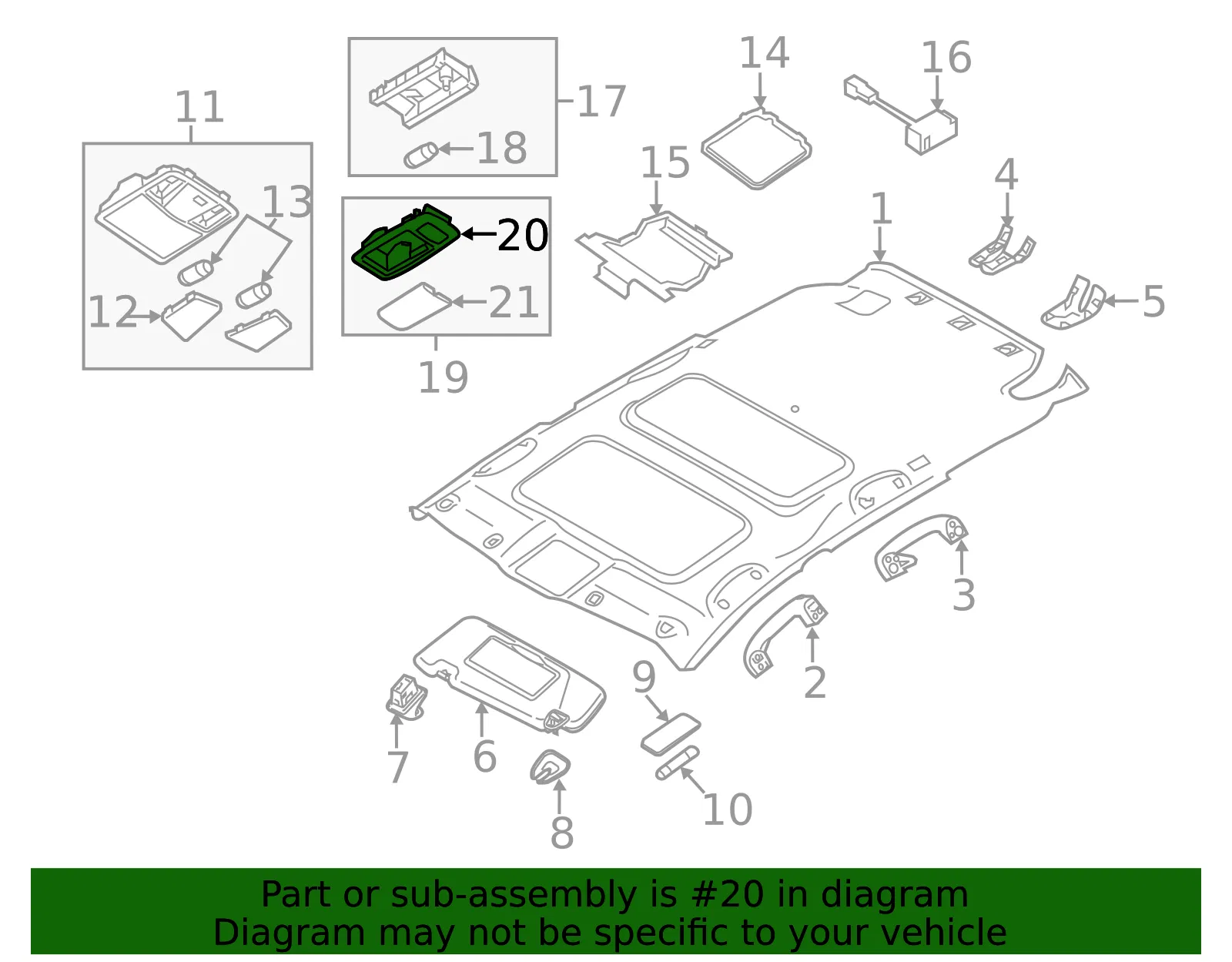 Dome Light Socket - Nissan (264A0-JK00A) - view 2